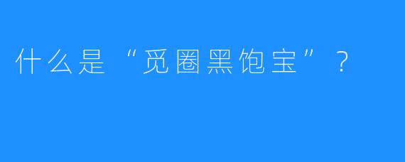 什么是“觅圈黑饱宝”？