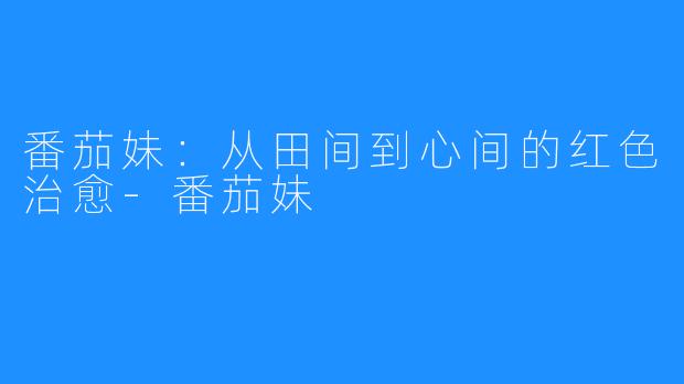番茄妹:从田间到心间的红色治愈-番茄妹