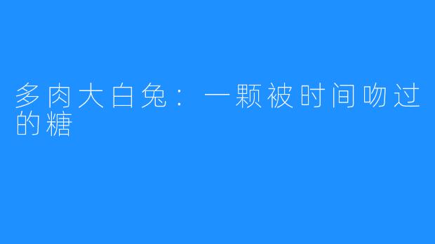 多肉大白兔:一颗被时间吻过的糖